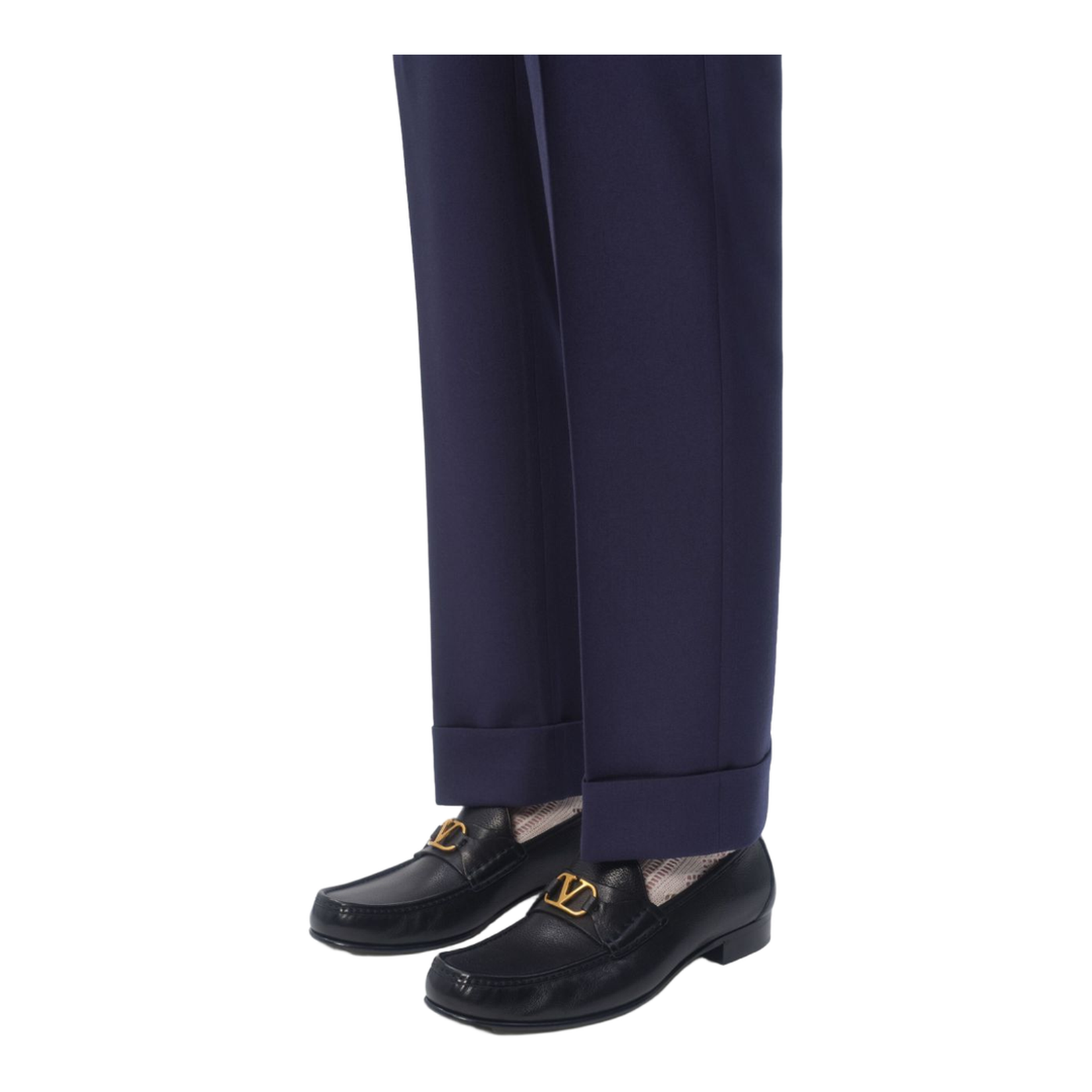 VLogo Signature Leather Loafers