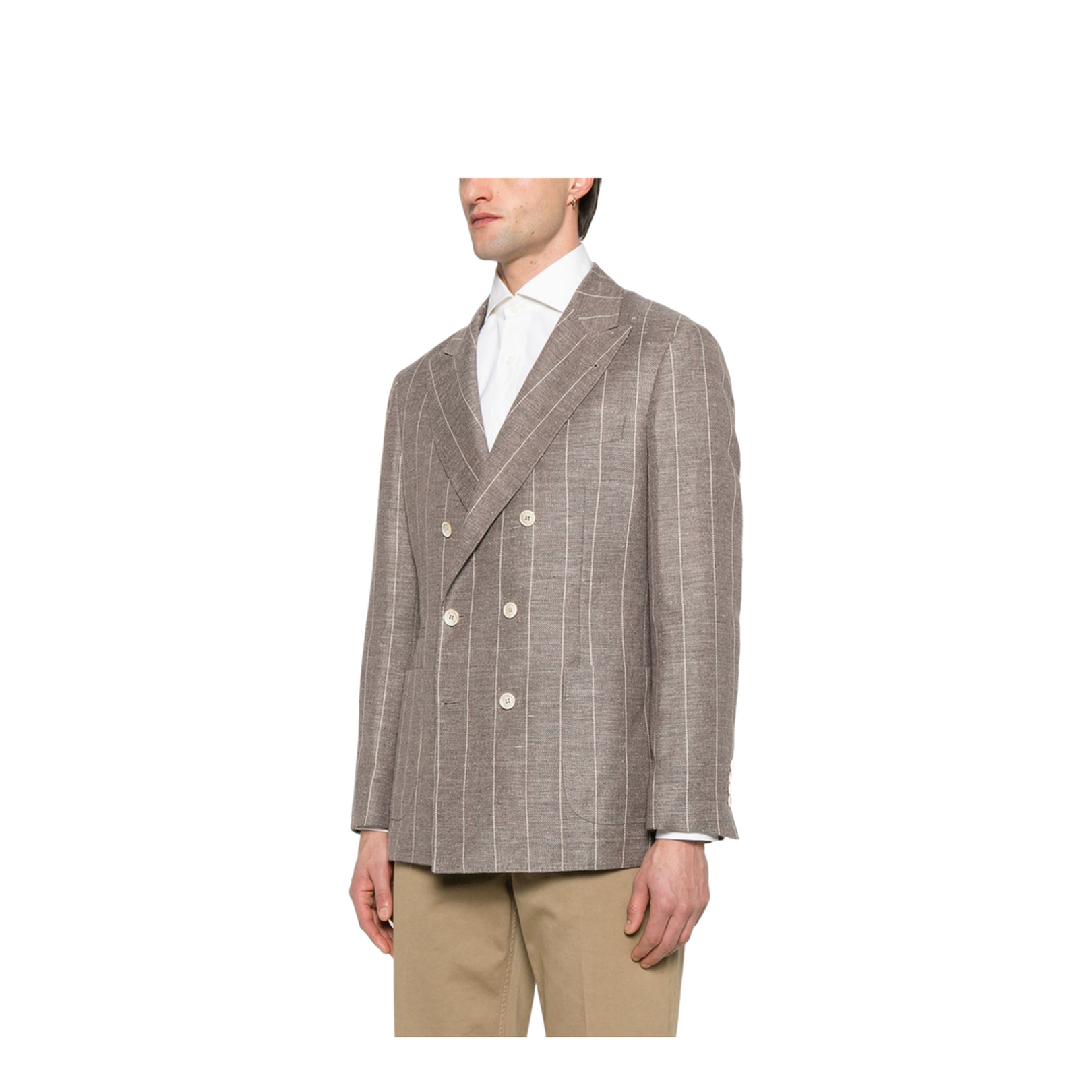 Pinstriped Deconstructed Blazer