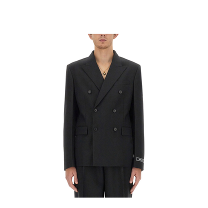 Formal Jacket Wool Fabric - Black