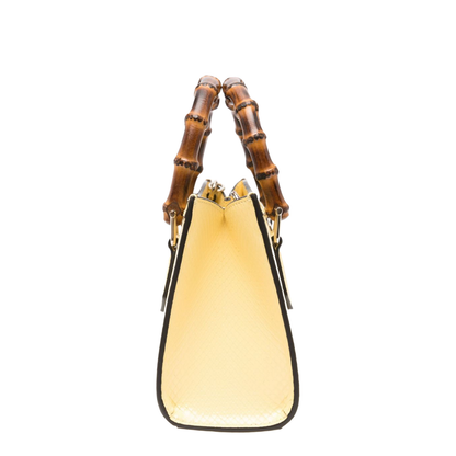 Diana Exotic Leathers Tote Bag - Pastel Yellow