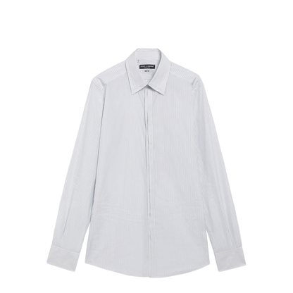 MAYFEYR - Dolce & Gabbana - White Double-Collar Striped Shirt - G5OU9TFR54ES8051