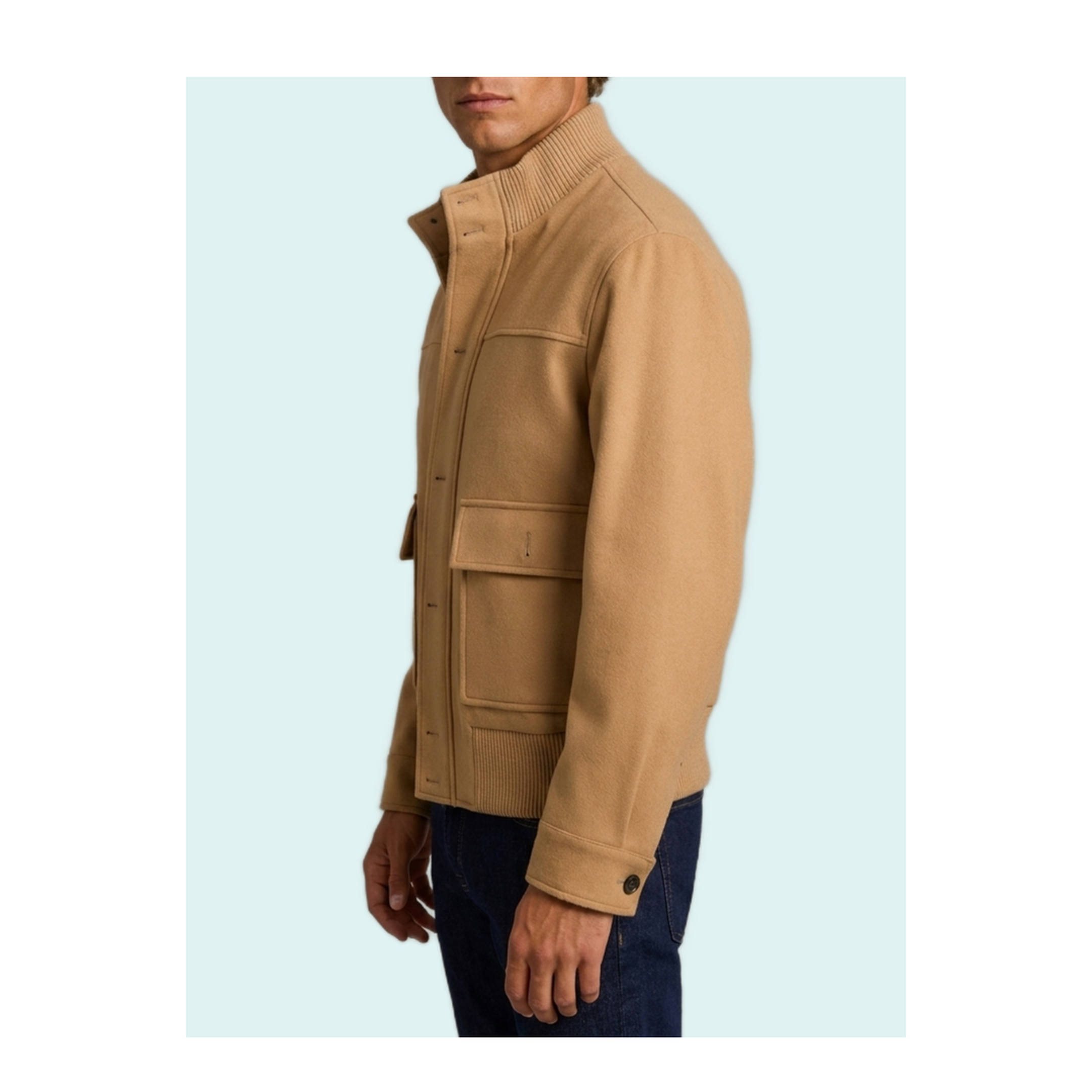 MAYFEYR - Lardini - Camel Sponge Bomber Jacket - ACSPONGEACSP67642300