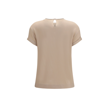 MAYFEYR - Brunello Cucinelli - Silk Blouse With Monili Chain - M0C59DE310C9643
