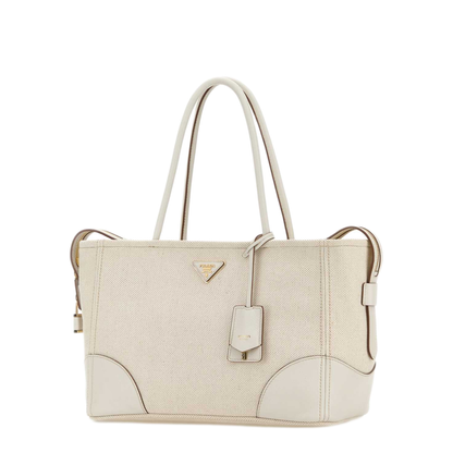 MAYFEYR - Prada - White Canvas Large Shopping Bag - 1BG6592DLIF0N67