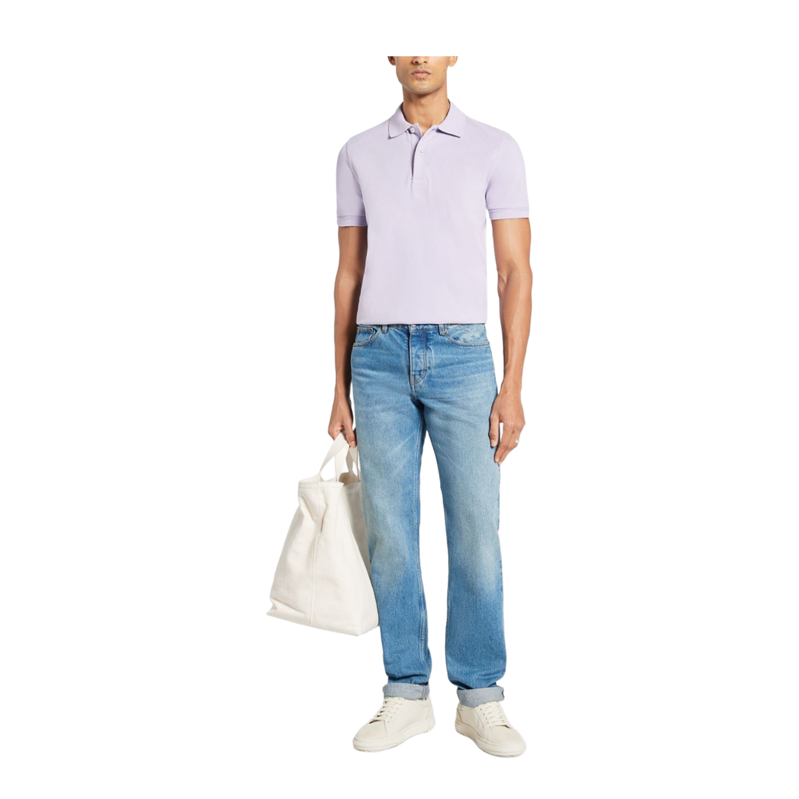 Lilac Short-Sleeve Polo Shirt