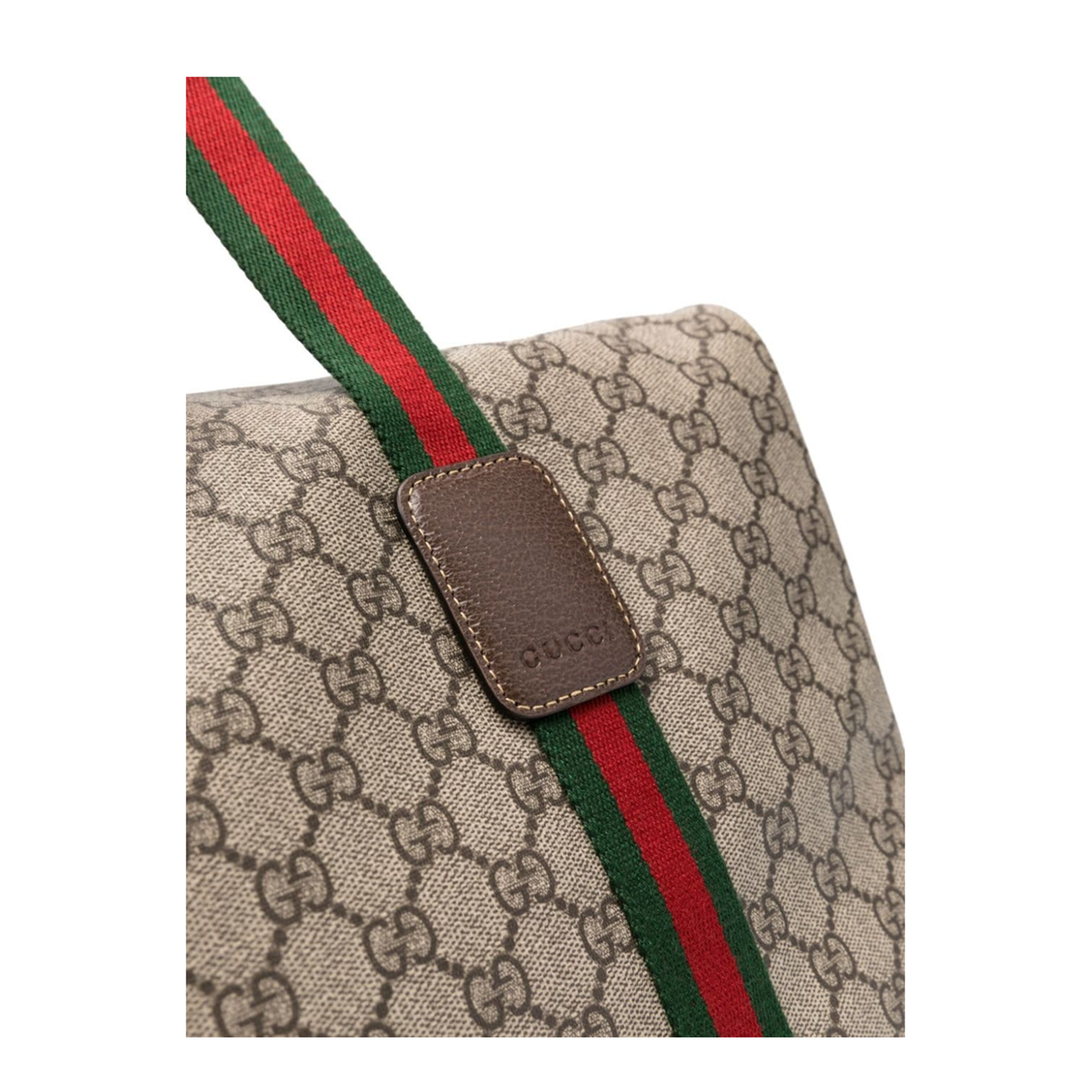 Ophidia Medium Leather Duffel Bags - Beige