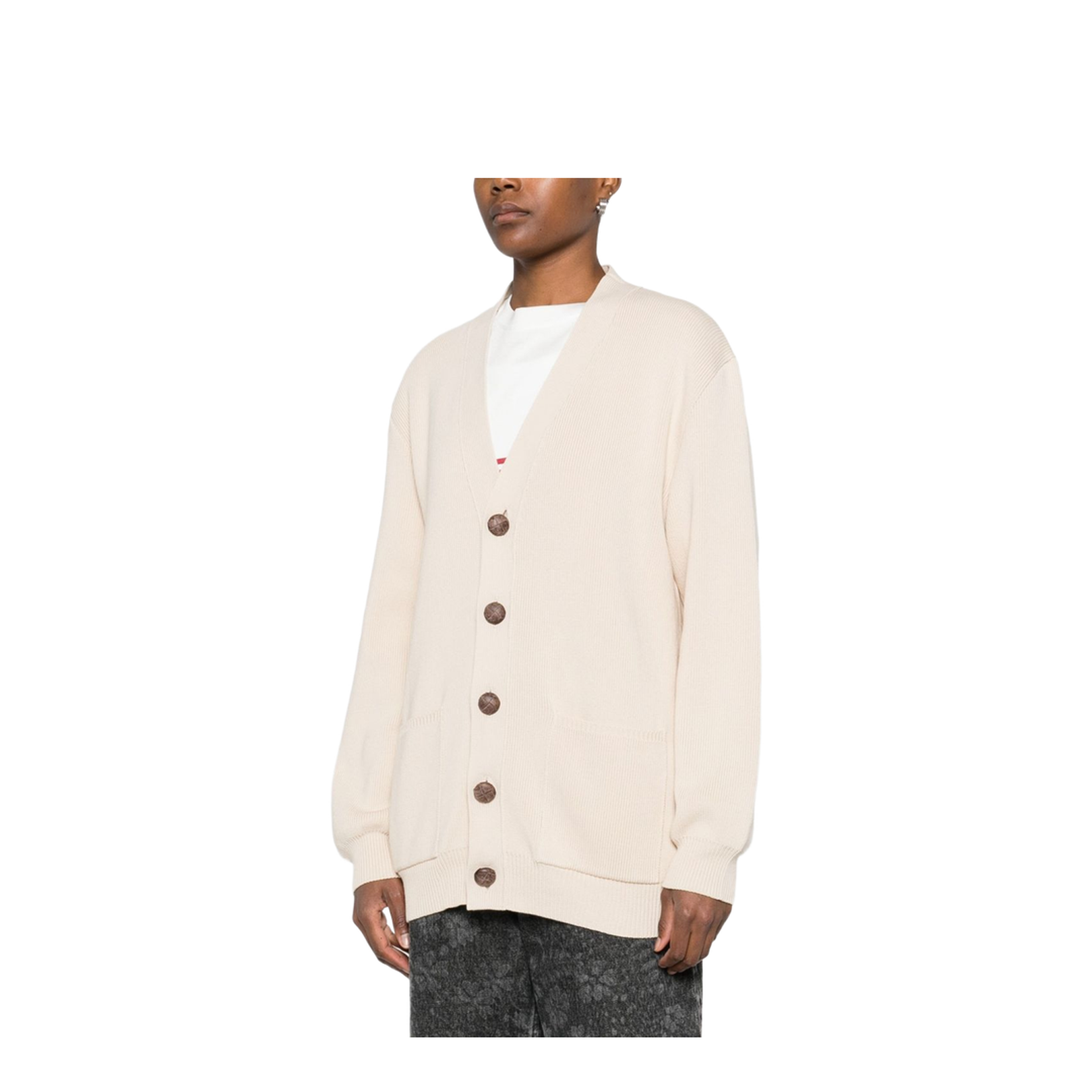 Cotton V-Necked Cardigan