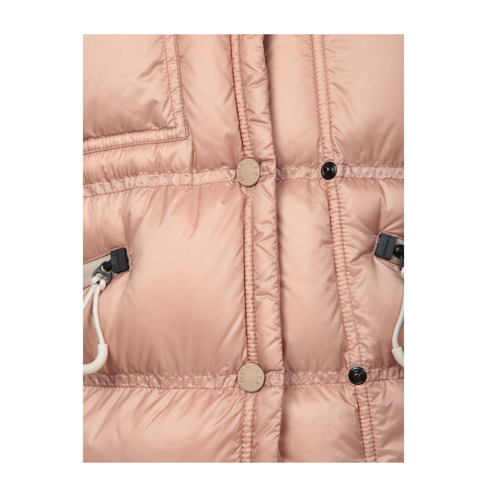 Quilted High Collar Zippered Pockets Jacket