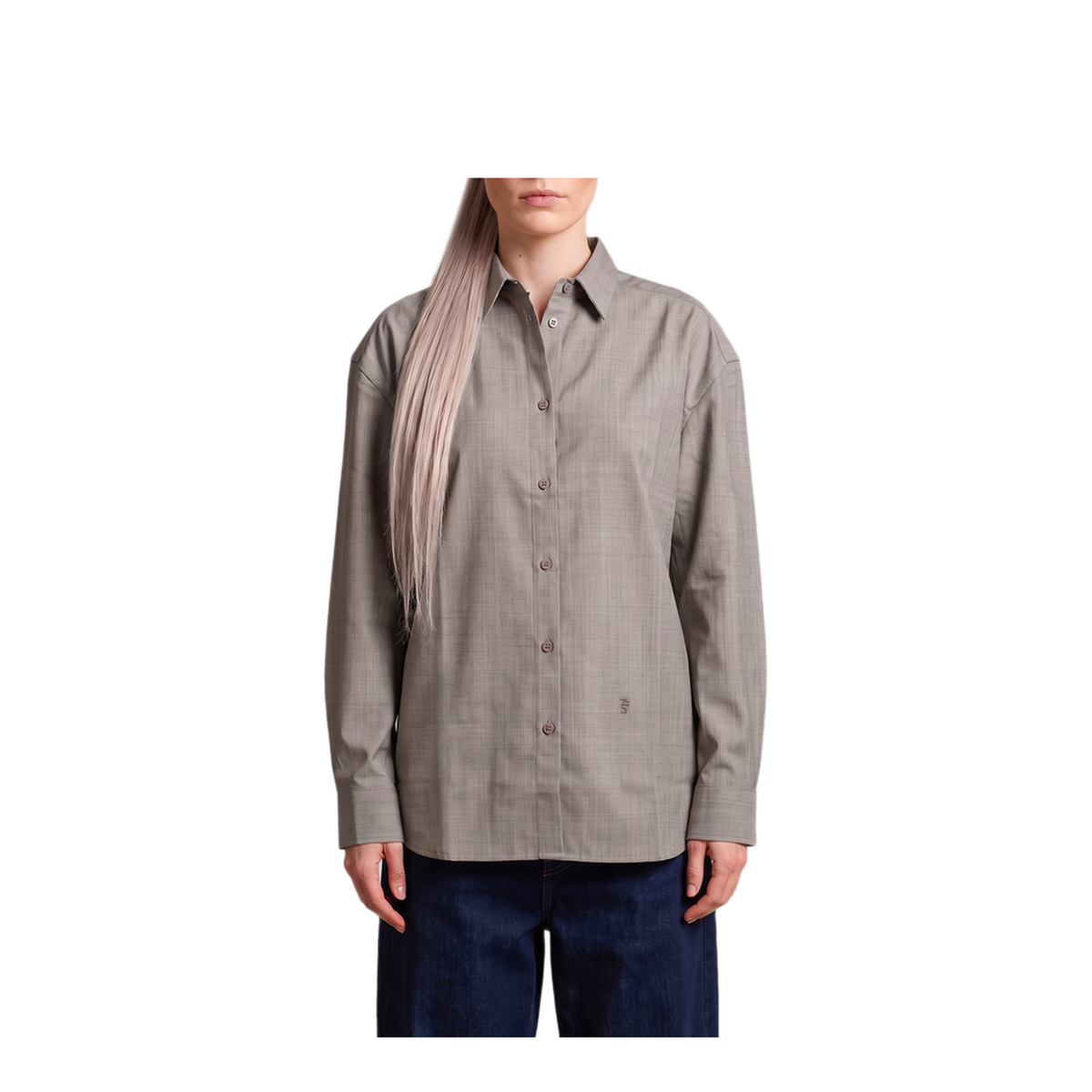 MAYFEYR - The Frankie Shop - Oana Shirt In Light Taupe Melange - CHFS22831987LTM