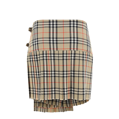 Vintage Check Patterned Skirt