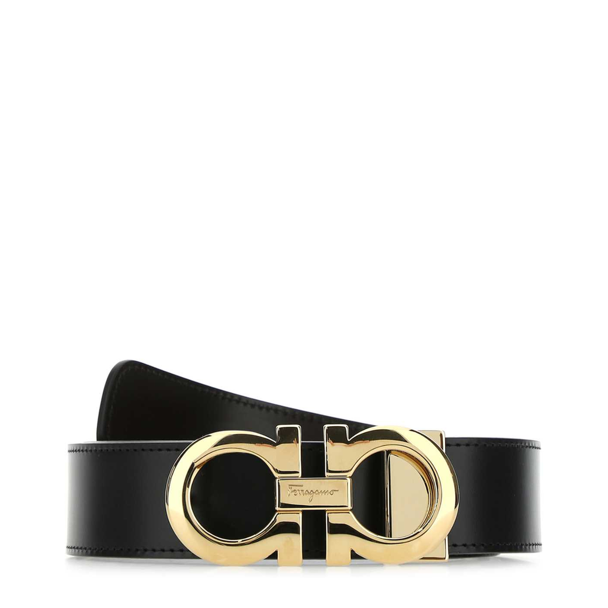 MAYFEYR - Ferragamo - Black Leather Reversible Belt - 675542586940NERHIC