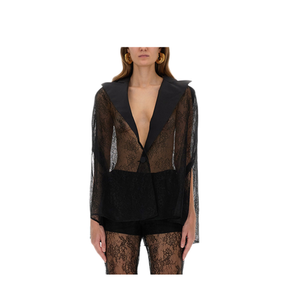MAYFEYR - NINA RICCI - Blazer Inspired Lace Cape - 25ACMA021PA0492U9000