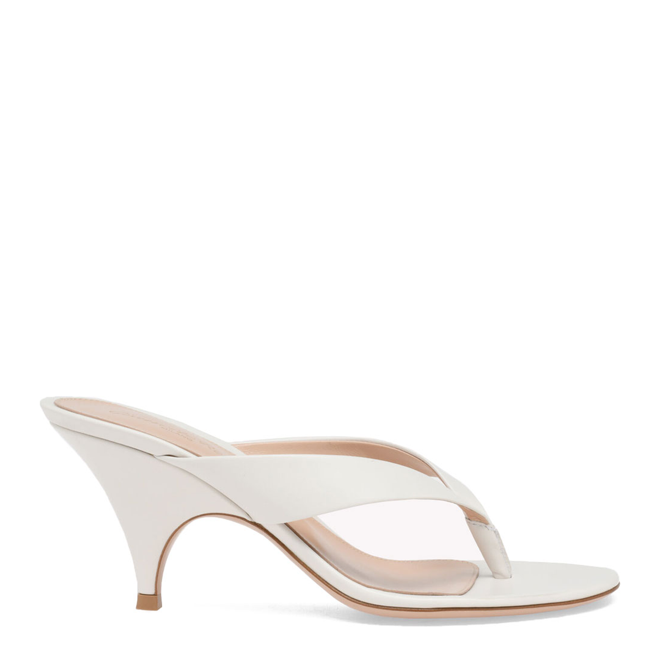MAYFEYR - Gianvito Rossi - Sofia Thong 70 Leather Sandals - G1013870RICVIT