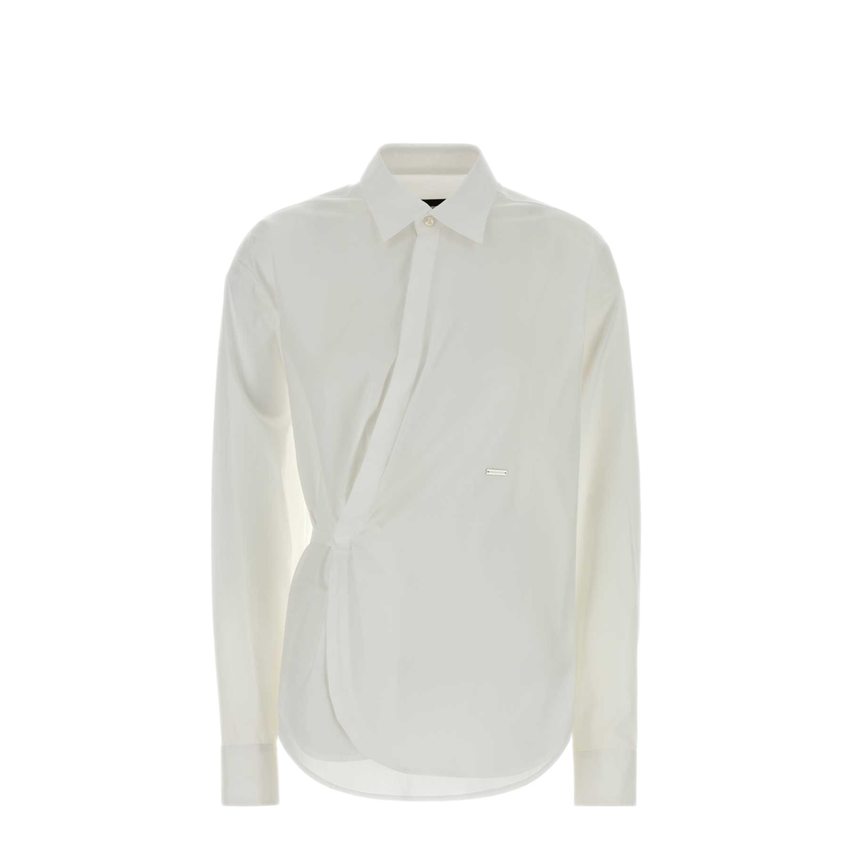 MAYFEYR - Dsquared2 - White Stretch Poplin Wrap Shirt - S75DL0965S44131100