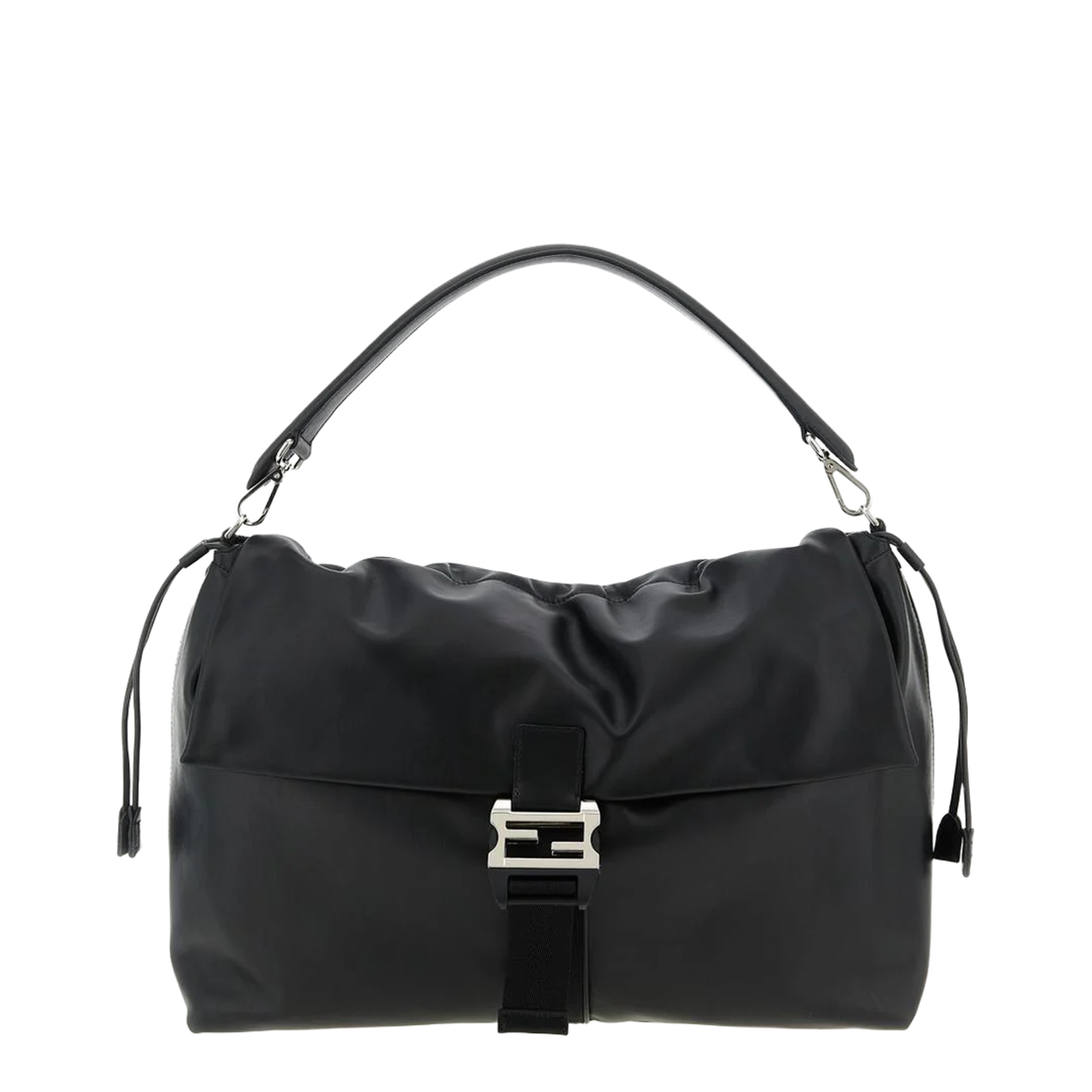Flux Maxi Messenger Leather Black