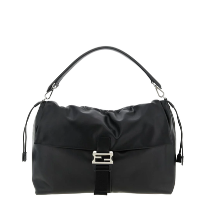 Flux Maxi Messenger Leather Black