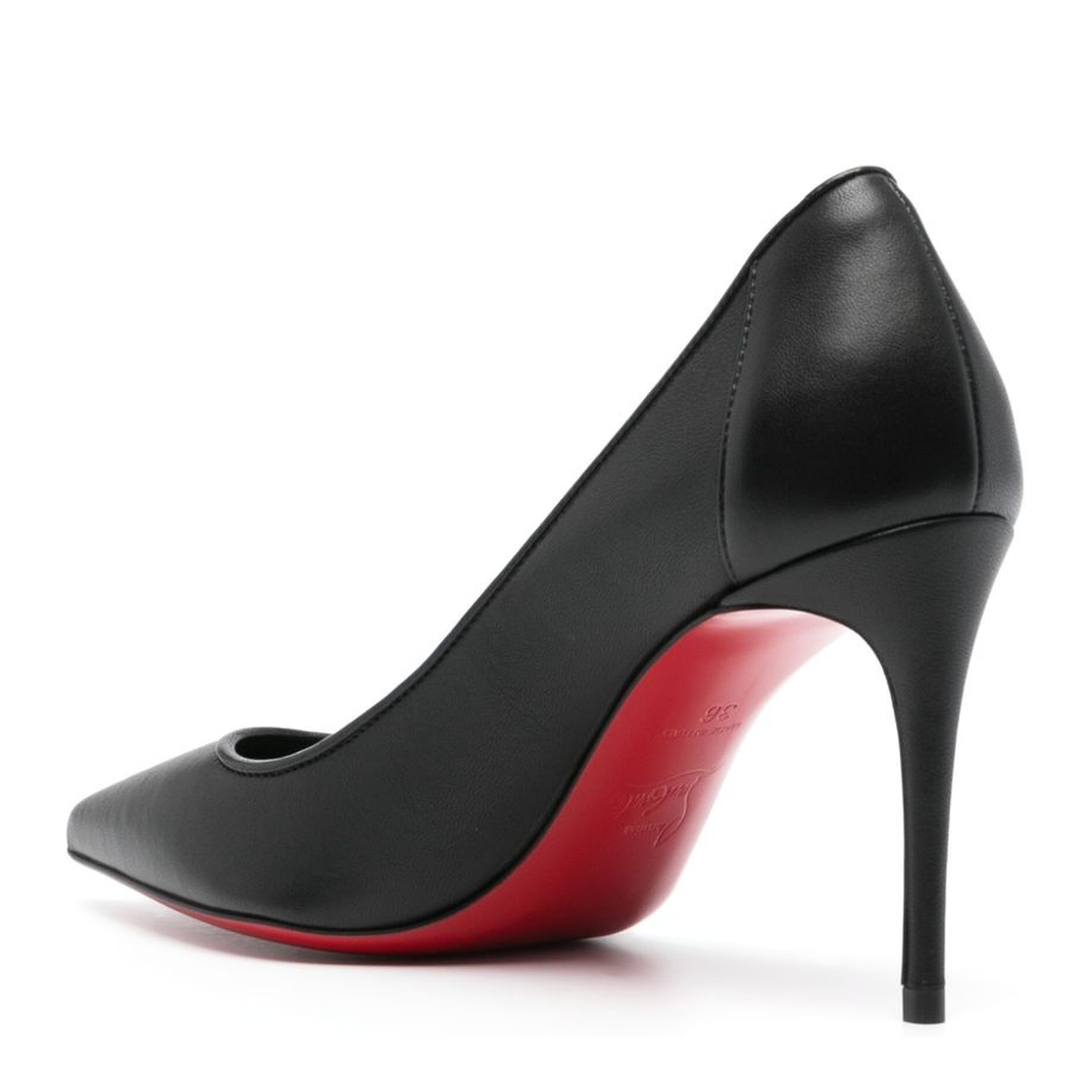 High Stiletto Heel Black Calf Leather