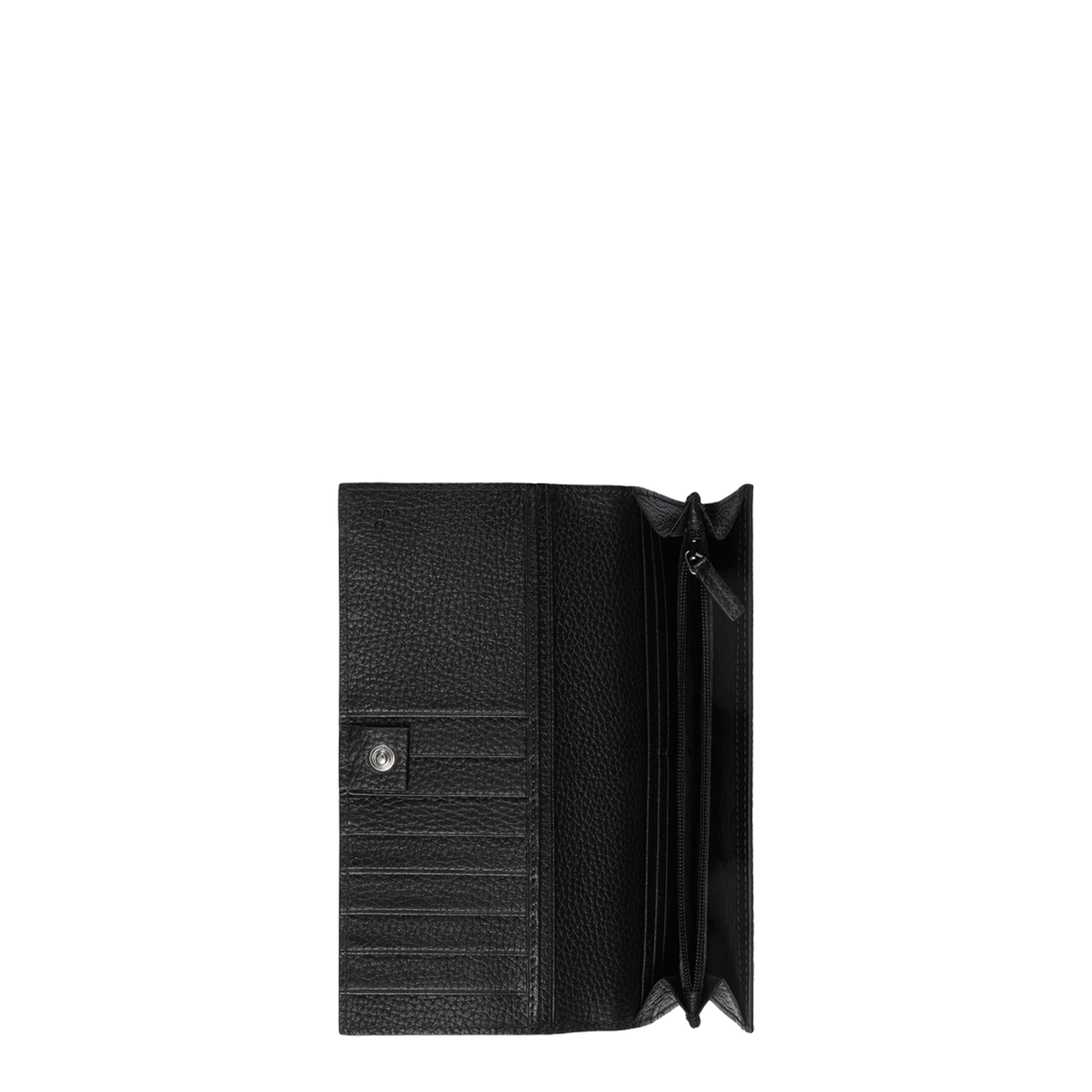 Long Coin Wallet in Black Leather