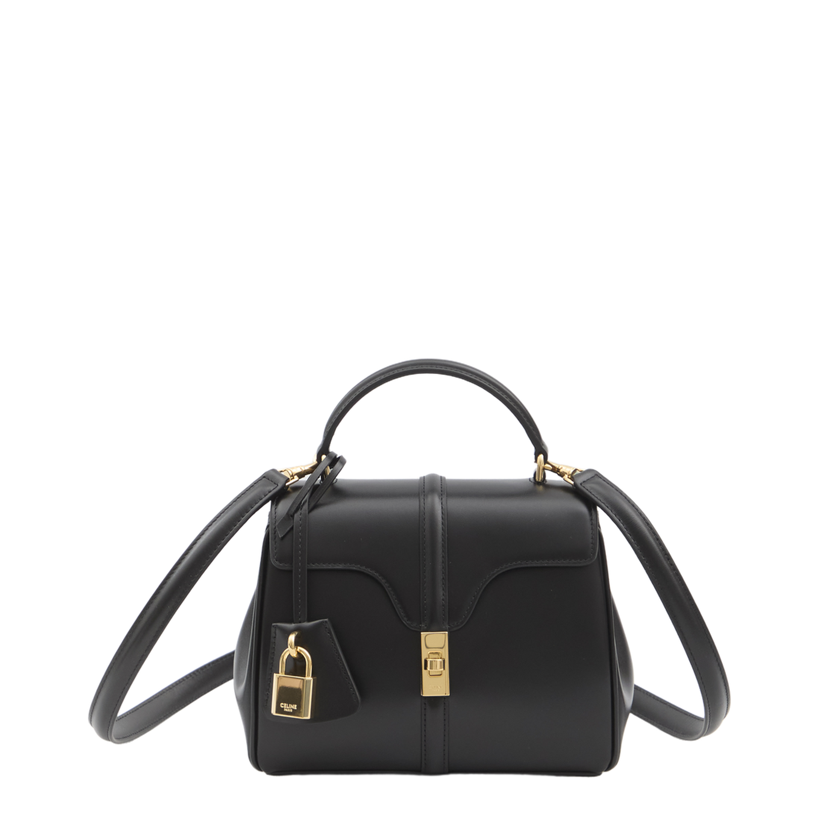 Mini 16 Bag in Satin-Finish Black Calfskin