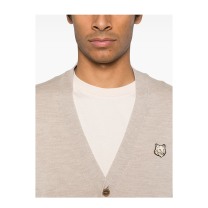 Bold Fox Head Patch Regular Cardigan