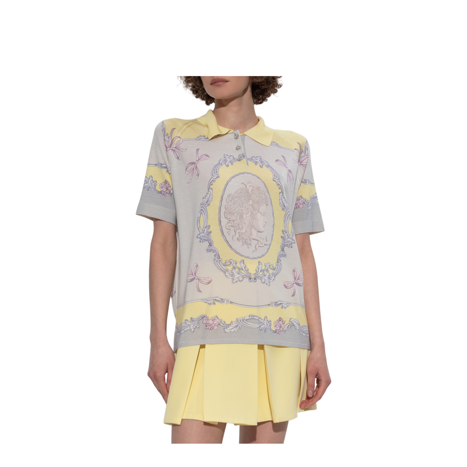 Cameo Silk Knit Polo