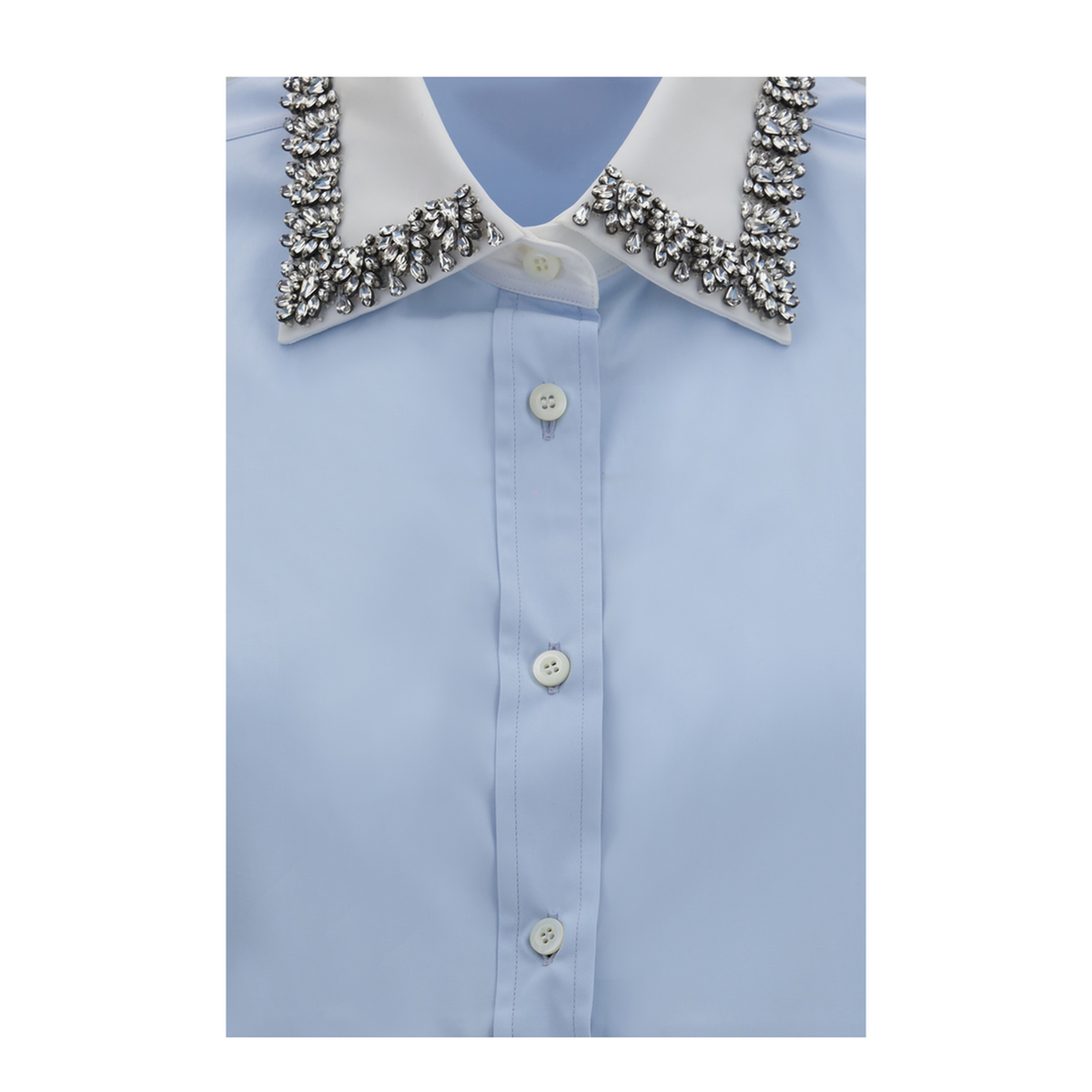 MAYFEYR - Prada - Jewel Embellished Collar Shirt - P465JRSOOO1XV2F0M10