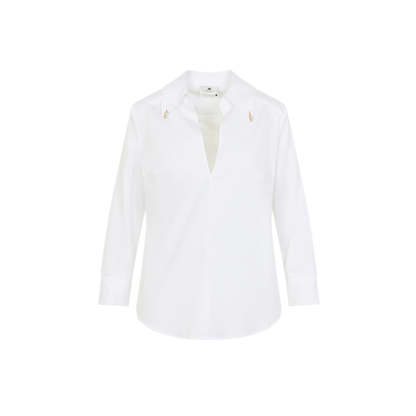 MAYFEYR - Elisabetta Franchi - Popeline Shirt - CA19366E2100