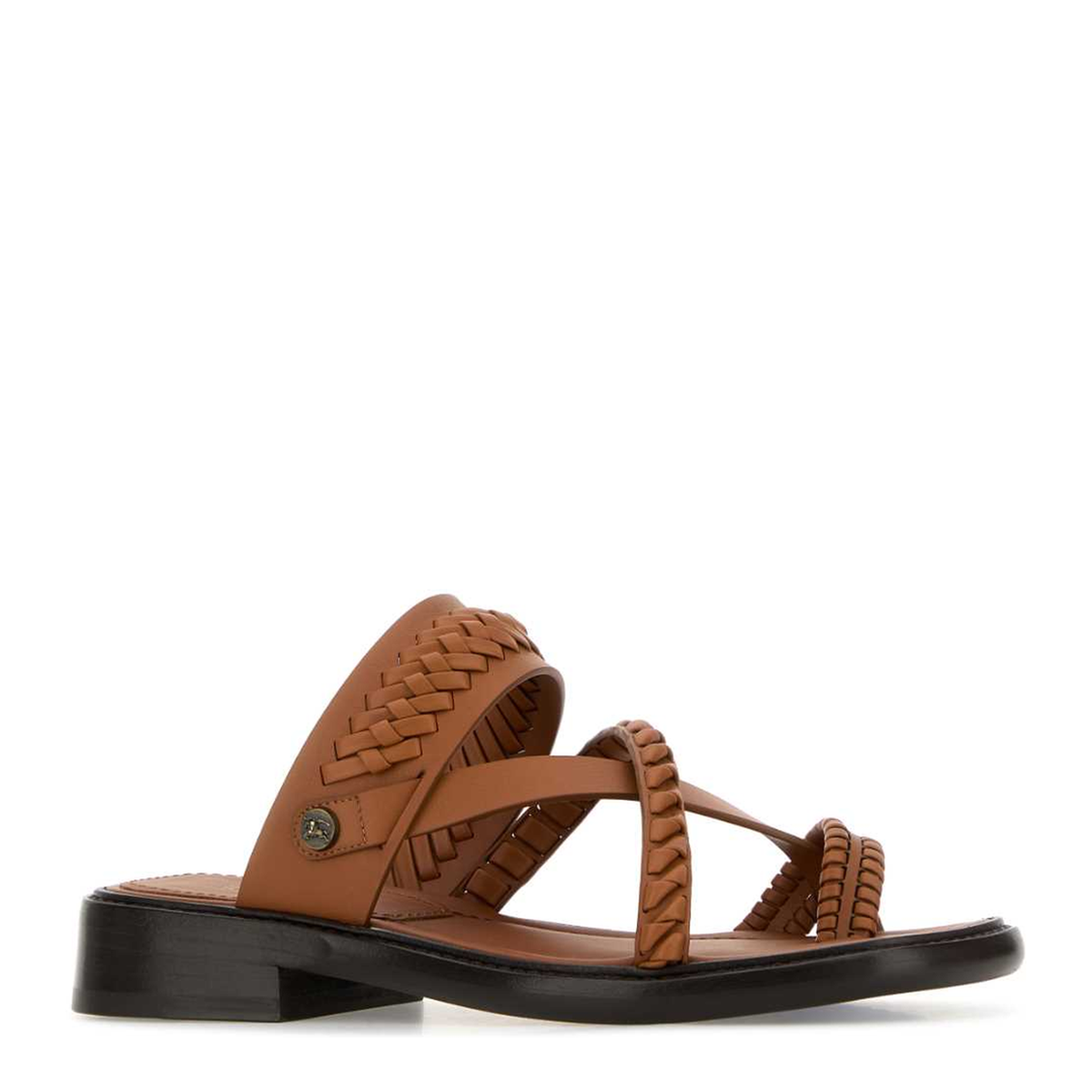 MAYFEYR - Burberry - Caramel Leather Thong Slippers - 8123891C5692