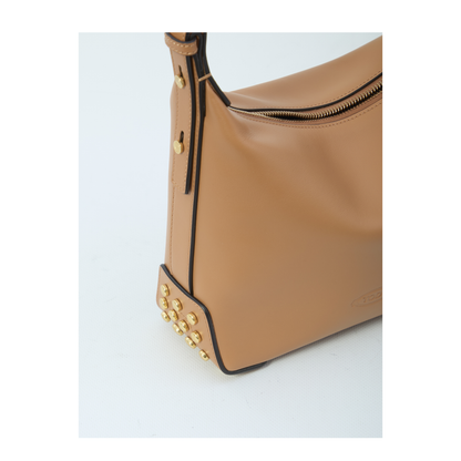 Metal Dots Mini Bag in Leather