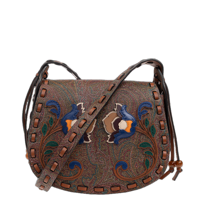 Drya Crossbody Bag with Floral Embroidery