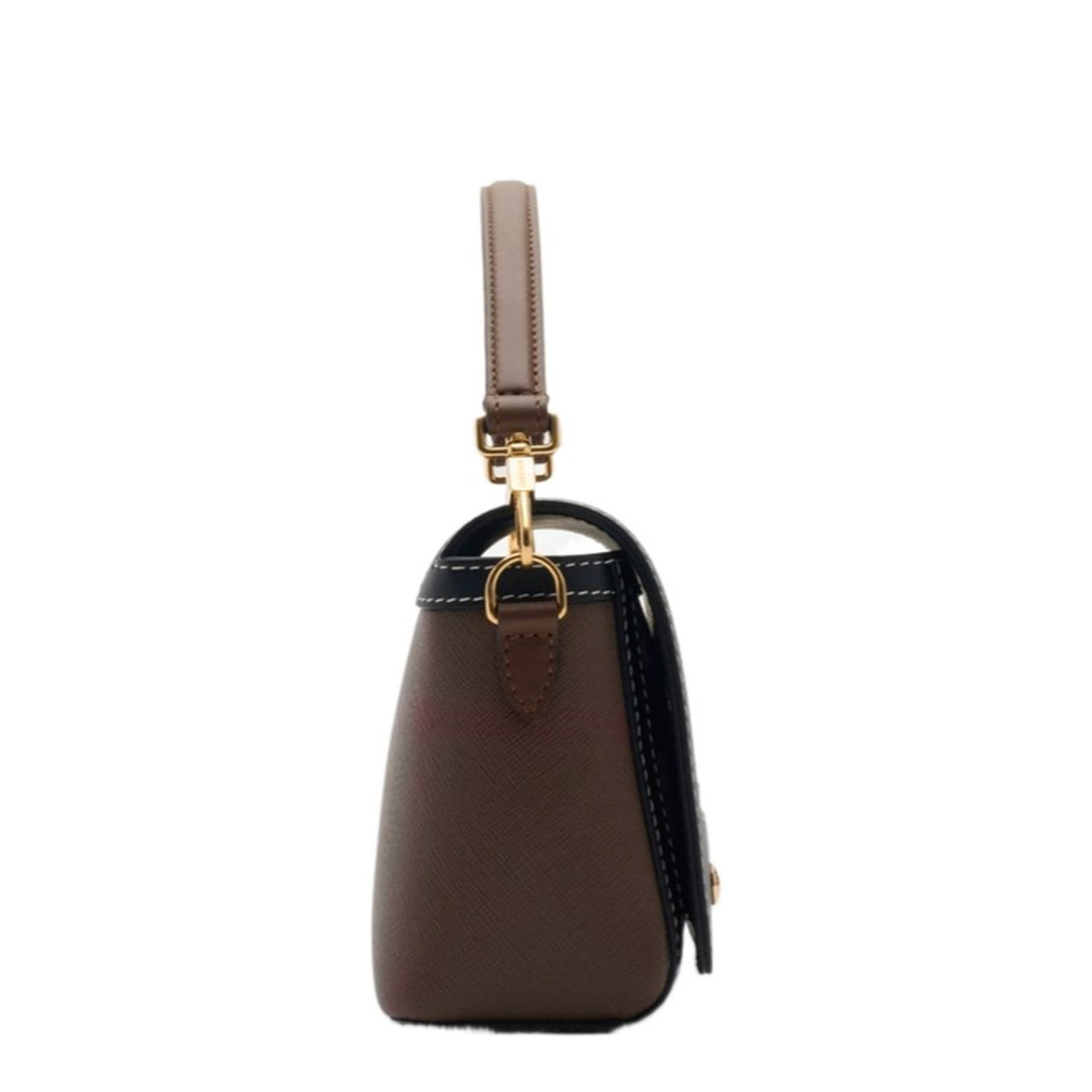 Top Handle Note Bag in Dark Birch Brown