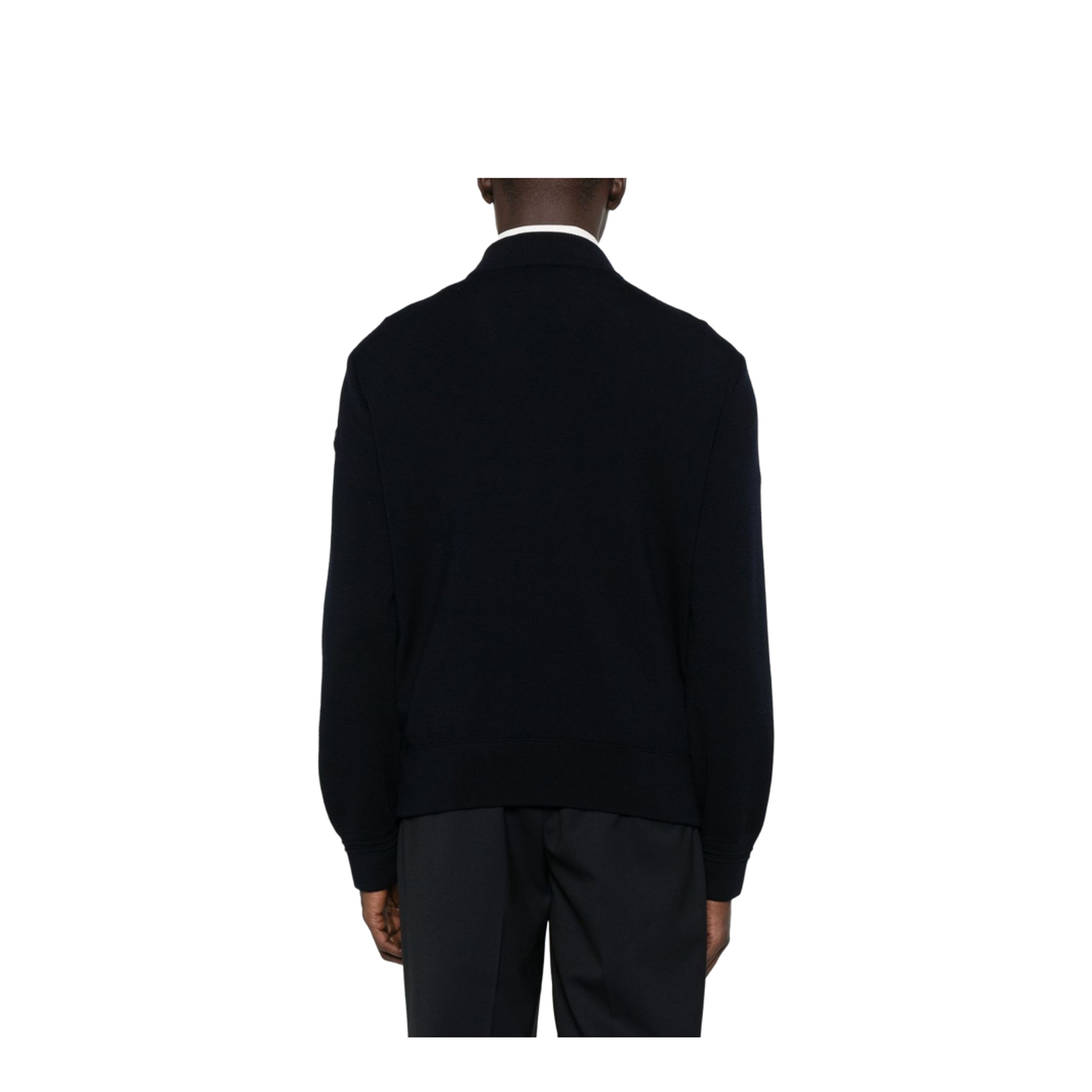 Nylon Down Jacket with Wool Sleeves