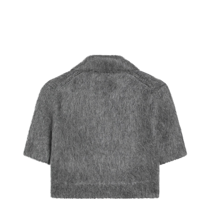 Brushed Extra Fine Mohair Top in Grey