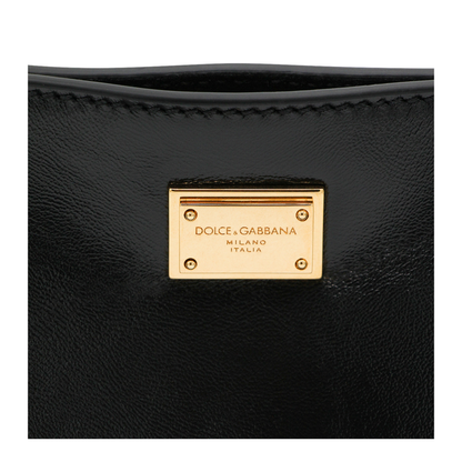 Vittoria Medium Calfskin Handbag - Black