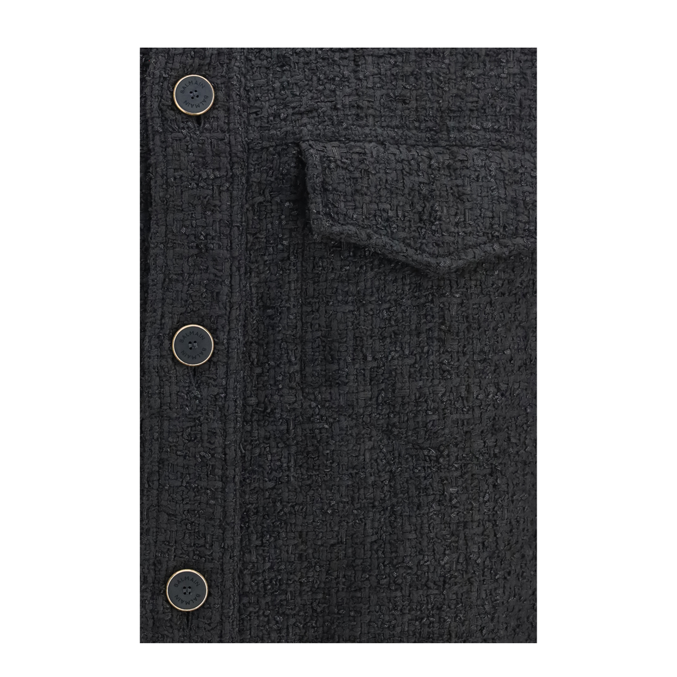 MAYFEYR - Balmain - Tweed Buttoned Jacket - HH1TH890XM070PA