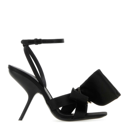 MAYFEYR - Ferragamo - Black Satin Sandals - 01F8087630401CNERO