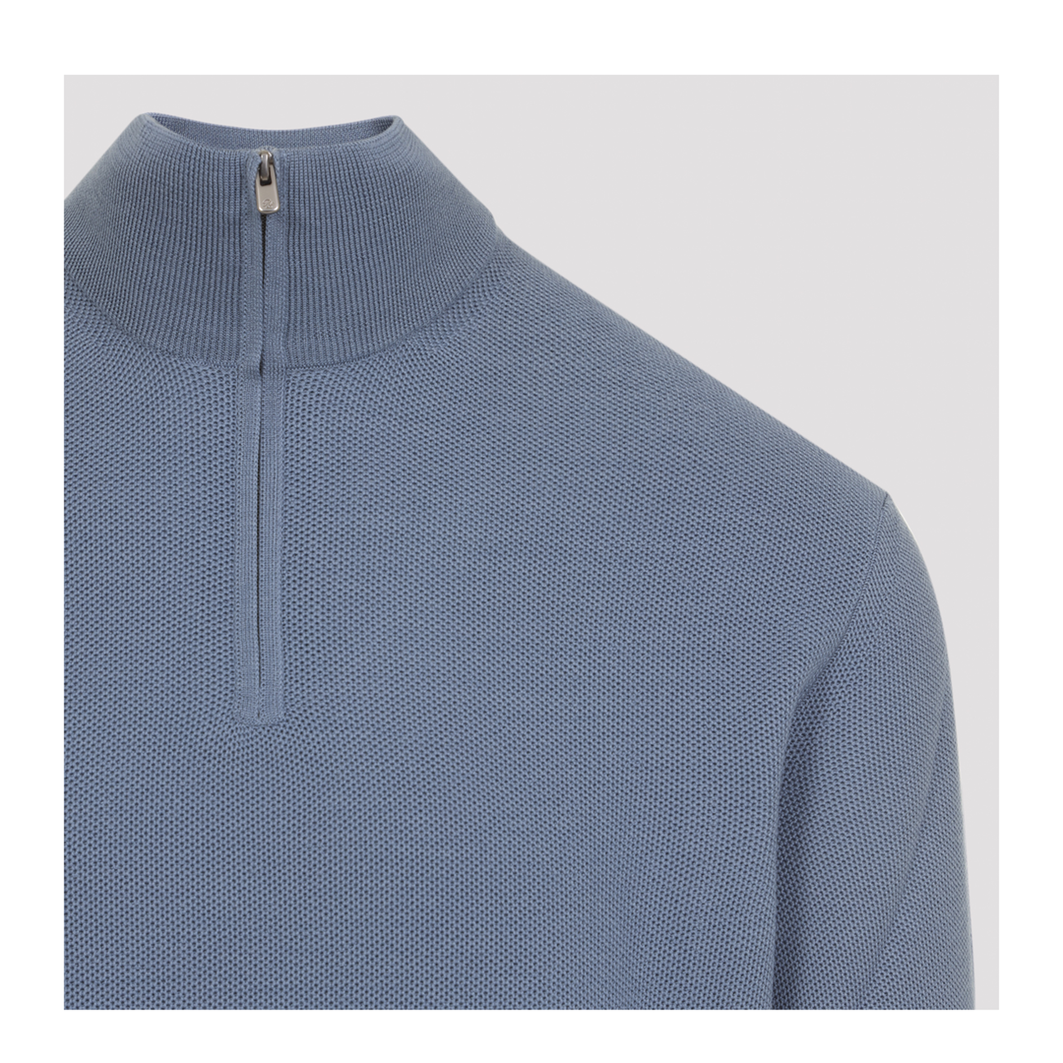 MAYFEYR - RALPH LAUREN PURPLE LABEL - Soft Blue Wool Pullover - 790965745007SOFT