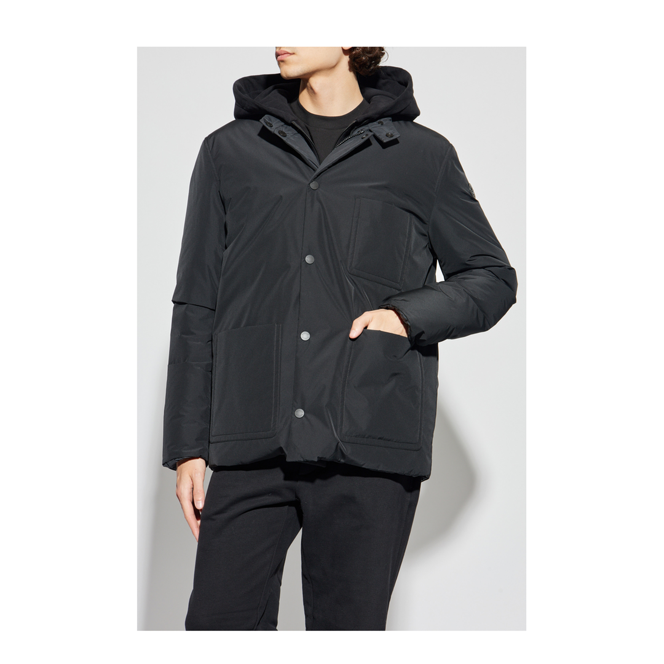 Black Ouille Reversible Short Down Jacket