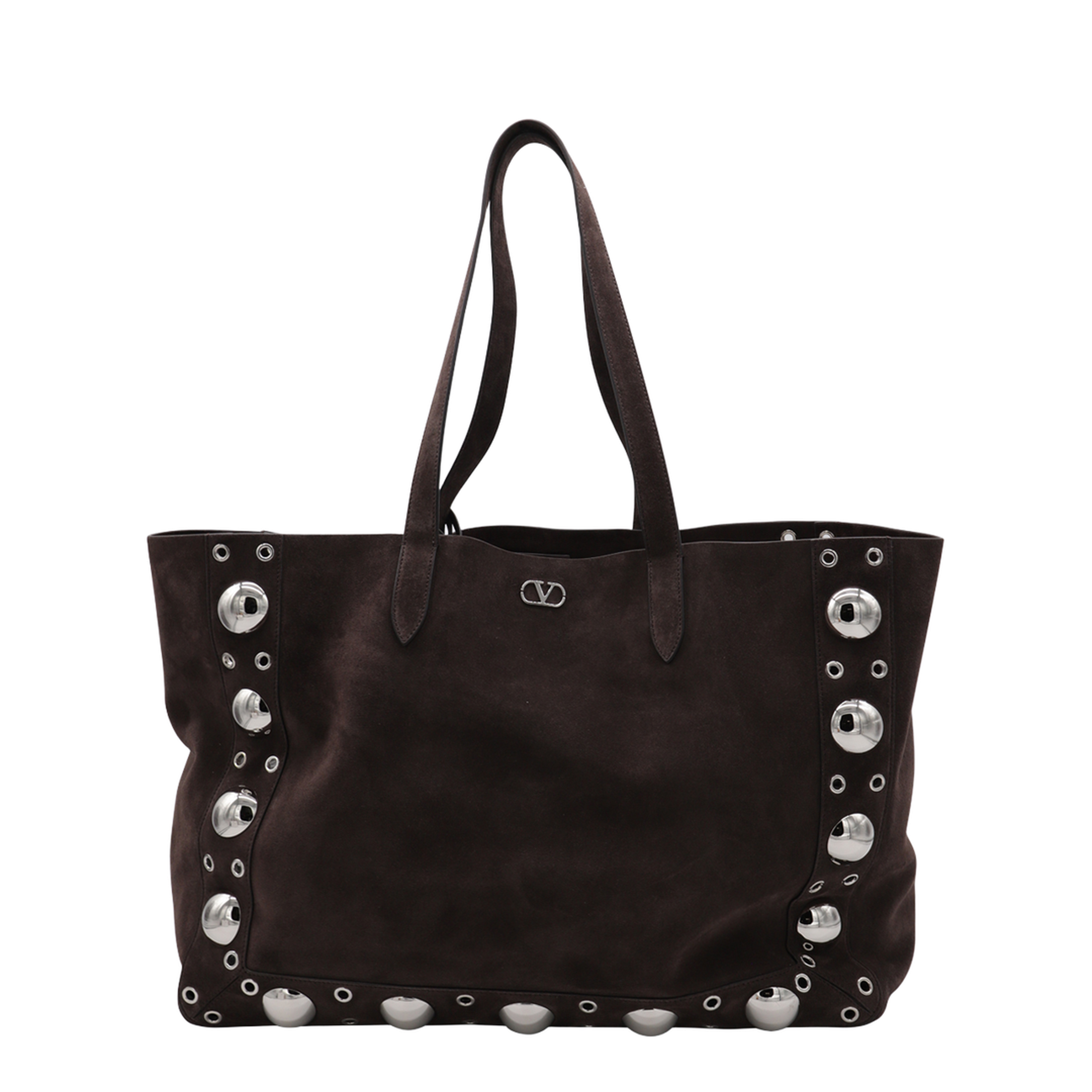 Brown Suede Shopping Bag