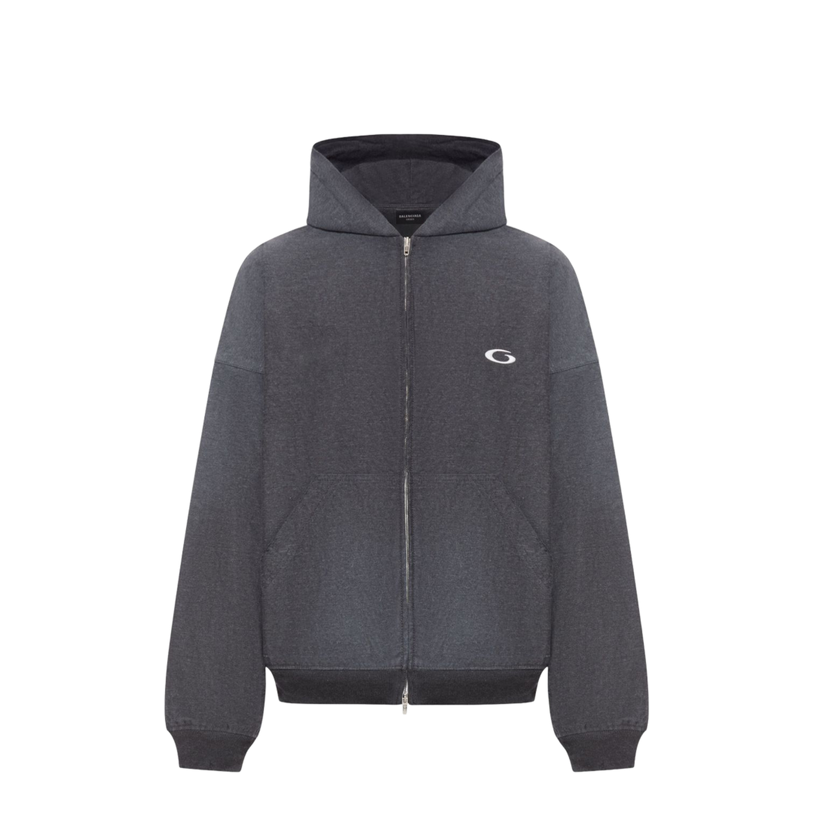 Hoodie Trompe L'œil in Anthracite