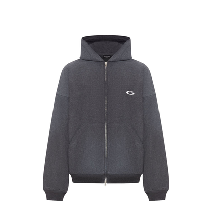 Hoodie Trompe L'œil in Anthracite