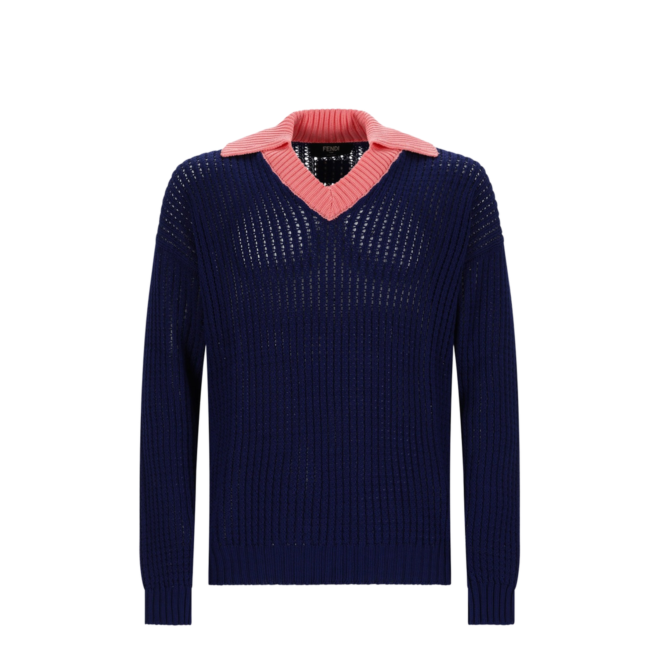 Blue And Pink Cotton Jumper