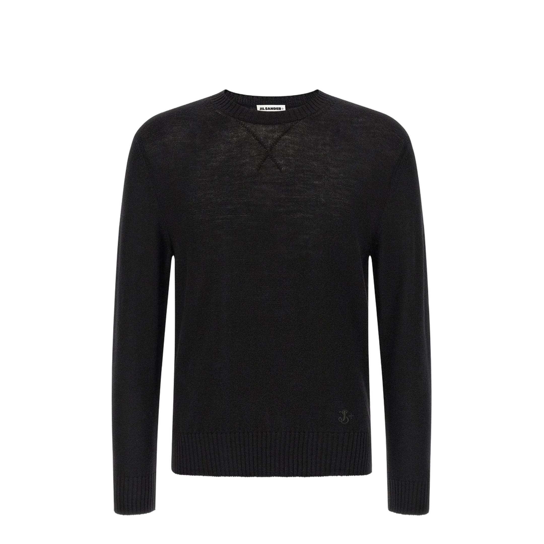 Logo Embroidery Sweater Black