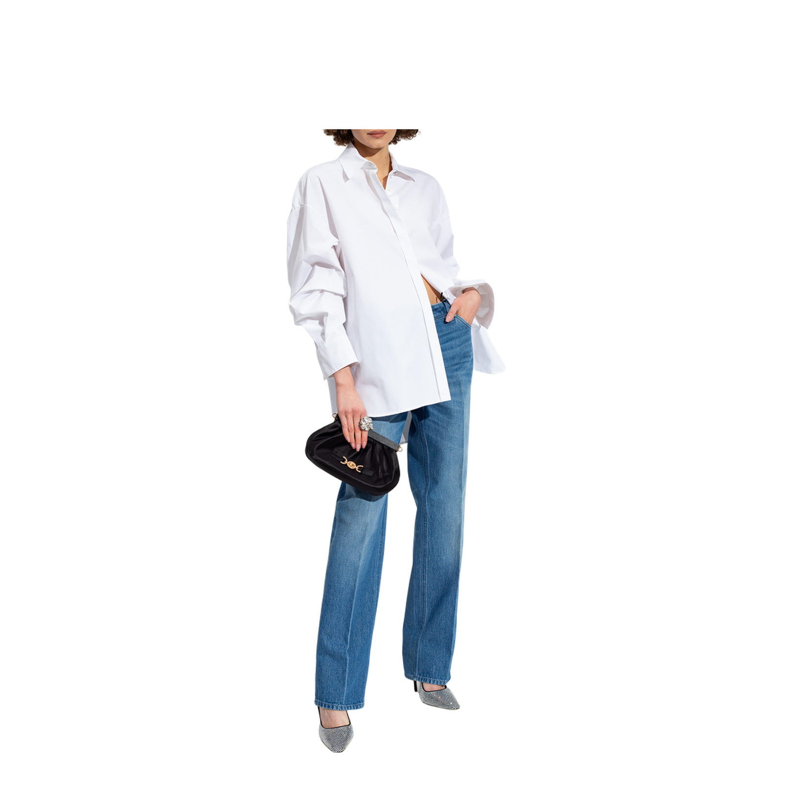 Oversized Shirt with Rounded Shoulders