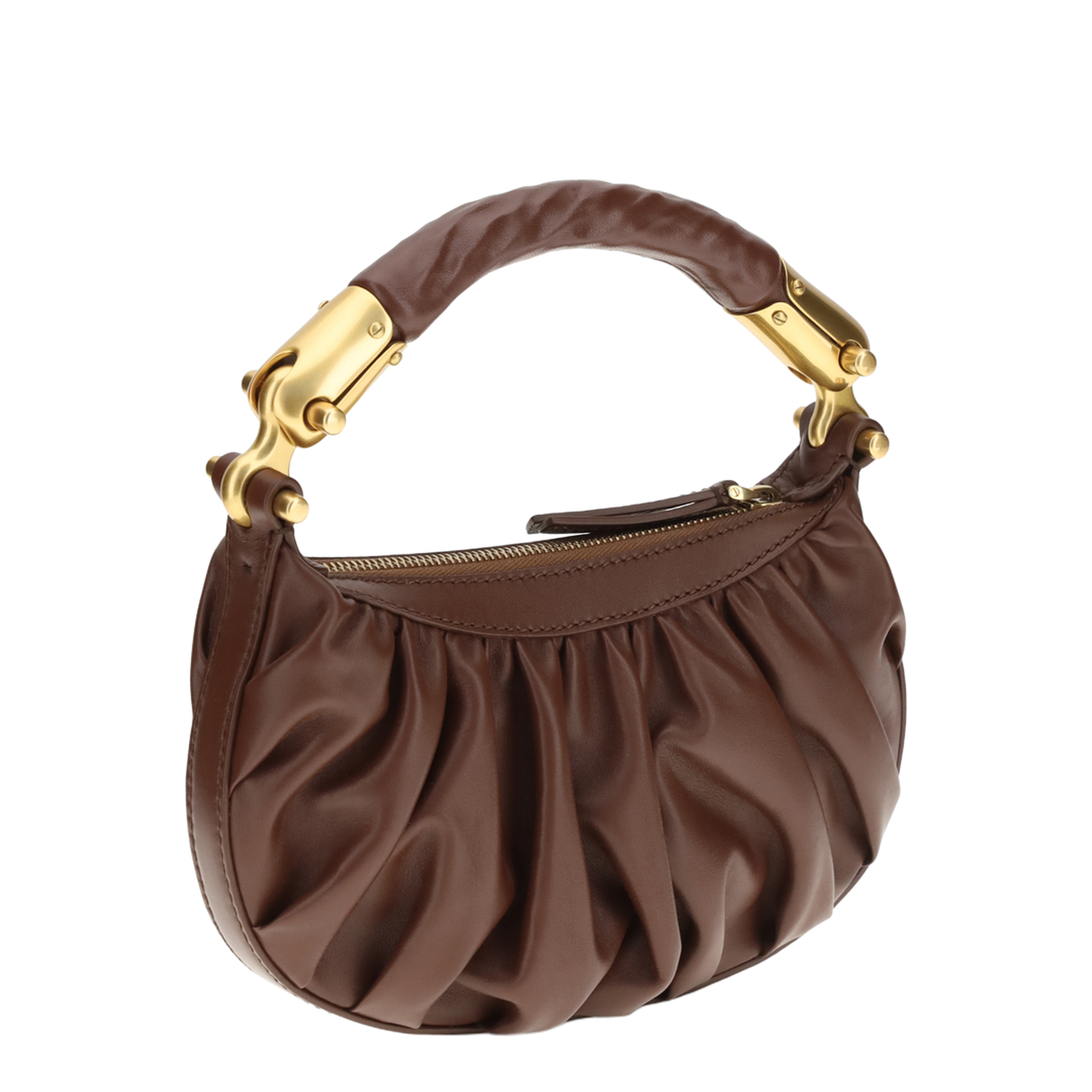 MAYFEYR - Balmain - Ébène Mini Bag In Calfskin Leather - GN0BS027LSXP