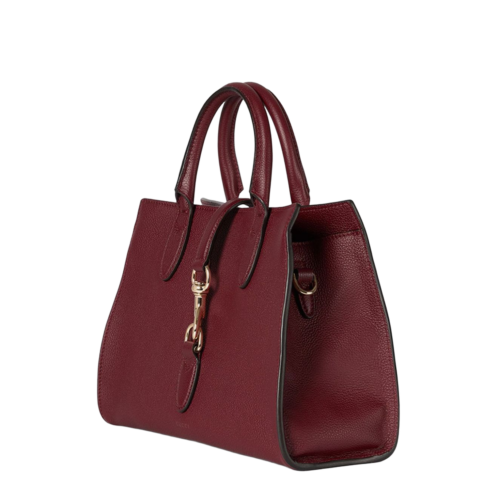 Bordeaux Red Leather Messenger Bag