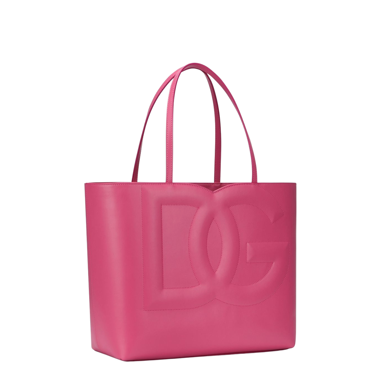 Medium Calfskin DG Logo Bag Shopper in Lilac