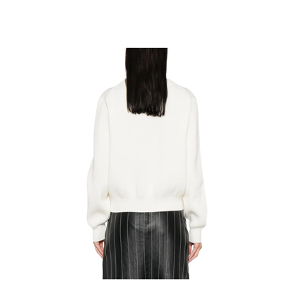 MAYFEYR - Victoria Beckham - Relaxed Fit V-Neck Cotton Blend Sweater - 1325KJU006491A