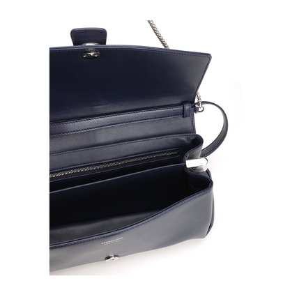 Shoulder Bag With Front Flap in Blue