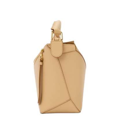 Small Puzzle Edge Bag in Classic Calfskin Beige
